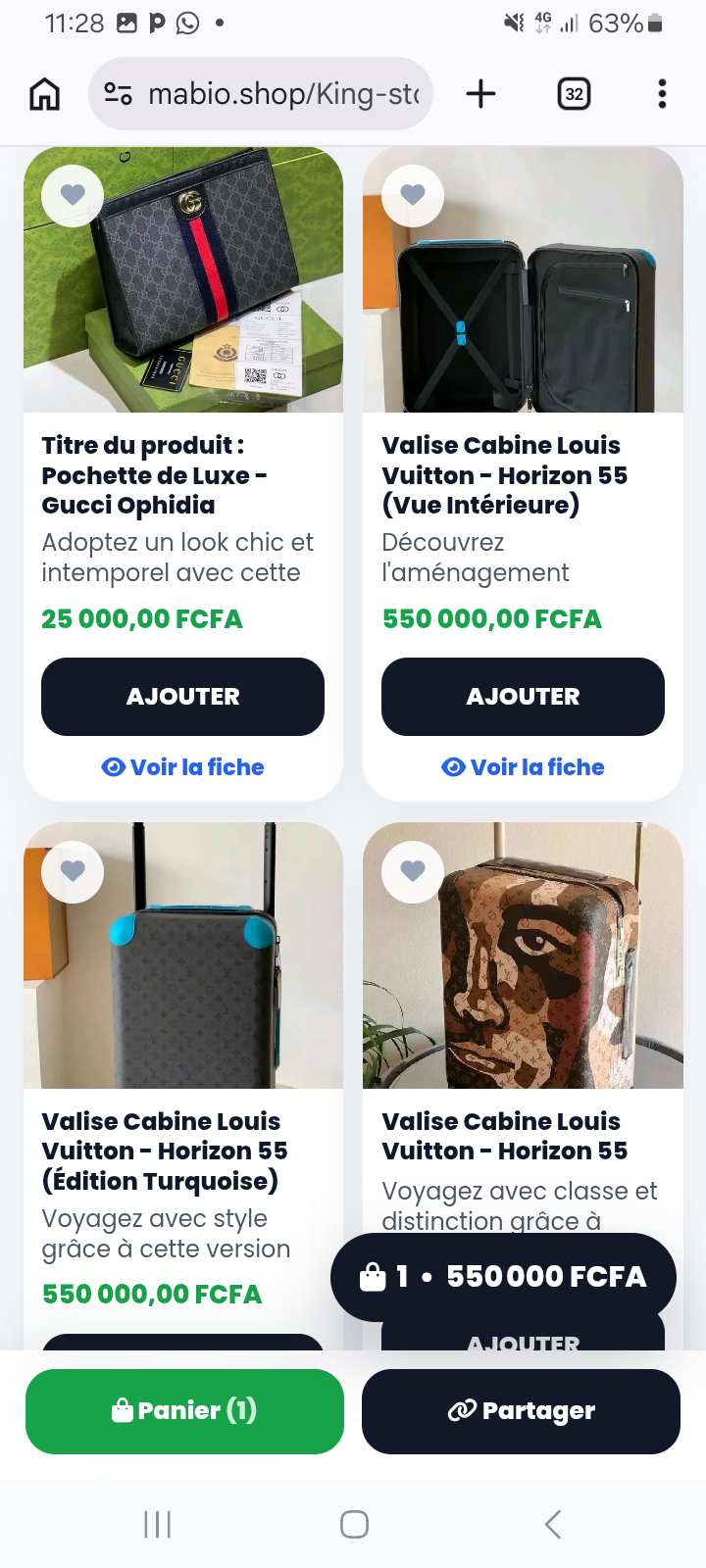Catalogue sacs et valises Mabio